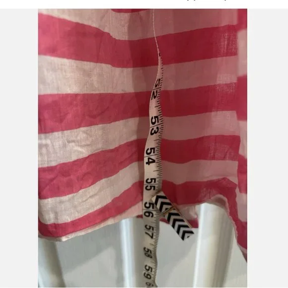 SUNSHINE TIENDA MUSTARD & PINK STRIPED COPA W/ POCKETS DRESS M/L *SMALL FLAW - Picture 13 of 14